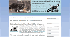 Desktop Screenshot of pawsmontclair.org